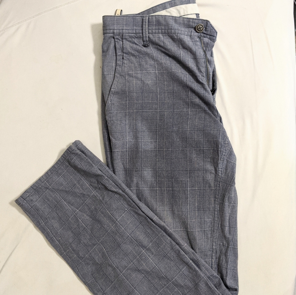 Hugo Boss Grey Plaid Pants